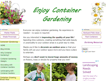 Tablet Screenshot of enjoycontainergardening.com